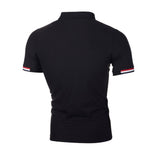 Men Slim Casual Cotton Solid Short Sleeve Polos