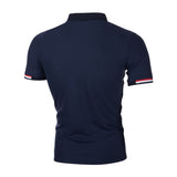 Men Slim Casual Cotton Solid Short Sleeve Polos