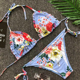 New Arrival Women Sexy Print Bikini Set Push-Up