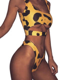 New Style Women Buckle Leopard Bikini Push-Up