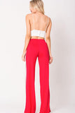 DOUBLE SLIT WIDE LEGS PANTS