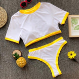 Popular Women Solid Sport Bikini Set Push-Up