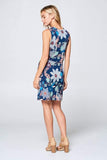 Floral Print Dress with Front Knot - shopwishi 