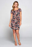 Floral Print Dress with Waist Tie