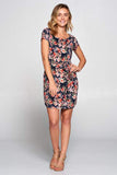Floral Print Dress with Waist Tie