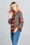 Boho Bell Sleeve Print Top