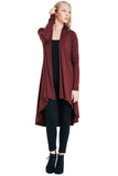 Bamboo Solid Color Open Front Cardigan