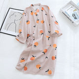 Japanese-style kimono pajamas summer new 100% cotton gauze pajamas nightgown ladies SPA yukata homewear long pajamas women