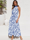 Summer Long Dress Polka Dot Casual Dresses Black Sexy Halter Strapless
