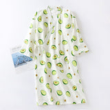 Japanese-style kimono pajamas summer new 100% cotton gauze pajamas nightgown ladies SPA yukata homewear long pajamas women