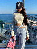 Tossy New White Knit Two Piece Women Sets Fall Ribbed Crop Top And Pleated Knitted Skirt Suits For Women Midi Dress Sets