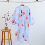 Japanese-style kimono pajamas summer new 100% cotton gauze pajamas nightgown ladies SPA yukata homewear long pajamas women