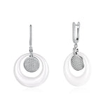 Sterling Silver Italian Ceramic Earring