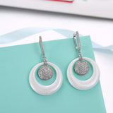 Sterling Silver Italian Ceramic Earring