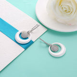 Sterling Silver Italian Ceramic Earring