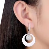 Sterling Silver Italian Ceramic Earring