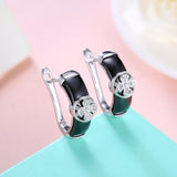 Sterling Silver Italian Ceramic Earring