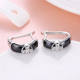 Sterling Silver Italian Ceramic Earring