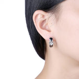 Sterling Silver Italian Ceramic Earring
