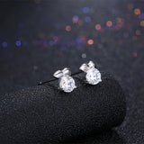 Sterling Silver Stud Earring with Swarovski Crystals