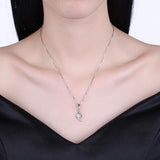 Sterling Silver Necklace with Swarovski Crystals