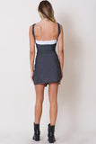 RAW EDGES MINI DENIM SKIRT