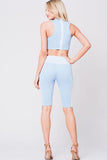 COLORBLOCK HALTER TWO PIECE SET