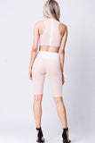 COLORBLOCK HALTER TWO PIECE SET