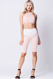 COLORBLOCK HALTER TWO PIECE SET