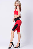 COLORBLOCK HALTER TWO PIECE SET