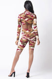CAMO PRINT LONG SLEEVE CROP SET