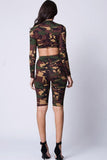 CAMO PRINT LONG SLEEVE CROP SET