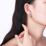Sterling Silver Earring with Swarovski Crystals