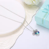 THE FAMOUS MOUSE Sterling Silver Necklace with Swarovski Crystals