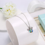 THE FAMOUS MOUSE Sterling Silver Necklace with Swarovski Crystals