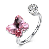 Butterfly Sterling Silver Adjustable Ring
