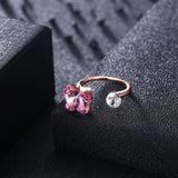Butterfly Sterling Silver Adjustable Ring