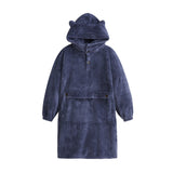 New Hooded Flannel Men's Pajama Pants 2 Pieces/Set Winter Thick Warm Sleepwear For Couples Casual Loose Home Costumes Set