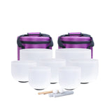 KVKA 7-12 Inch Note CDEFGAB Set of 7PCS Chakra Frosted Quartz Crystal Singing Bowl With Free Case