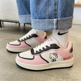 Hello Kitty Shoes Women's Shoes All-match Light Breathable Casual Sport Shoe Pink Cute Sneakers for Girl
