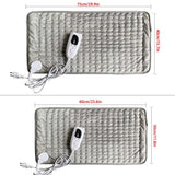 120w110/240v Electric Heating Pad Shoulder Neck Back Spine Leg Pain Relief Timed Physiotherapy Winter Heater 75x40cm/60x30cm