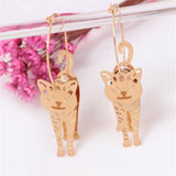 1 Pair Small Cat Metal Earrings - shopwishi 