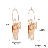 1 Pair Small Cat Metal Earrings - shopwishi 
