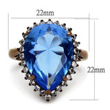 Women Stainless Steel Synthetic Crystal Rings