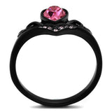 Women Stainless Steel Synthetic Crystal Rings