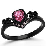 Women Stainless Steel Synthetic Crystal Rings