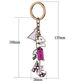 TK2717 IP Coffee light Stainless Steel Key Ring
