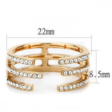 Women Stainless Steel Synthetic Crystal Rings
