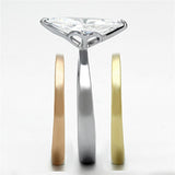 Women Stainless Steel Cubic Zirconia Rings TK964