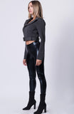 CROPPED SCUBA MOTORCYCLE JACKET